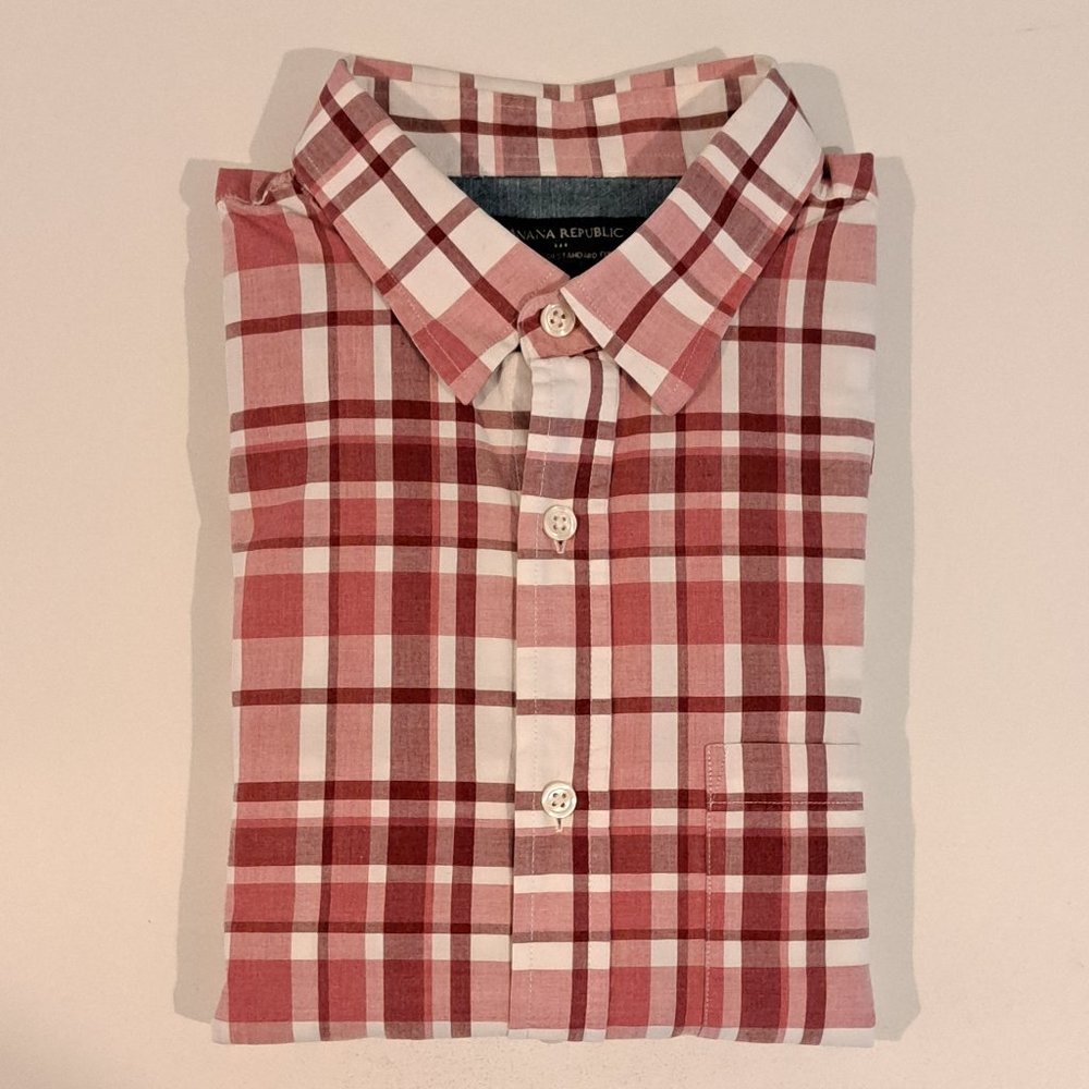 Banana Republic Soft Wash Standard Fit Men's Small Long Sleeve Button Down Shirt